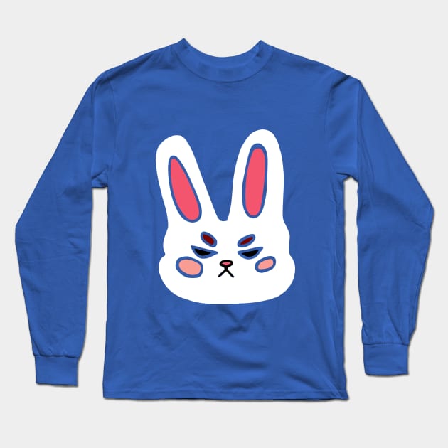 angry bunny clipart Long Sleeve T-Shirt by Art by Lex